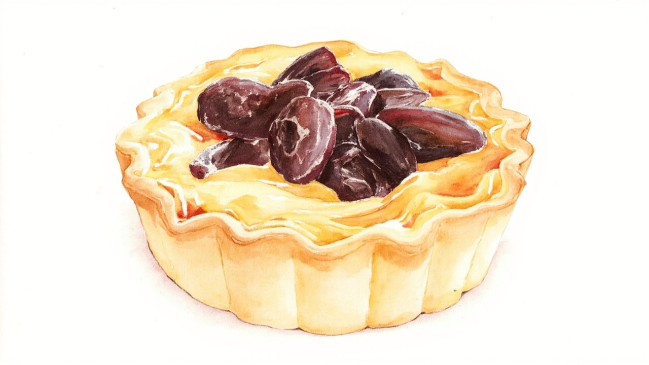 Classic French Prune Tart with Creamy Custard