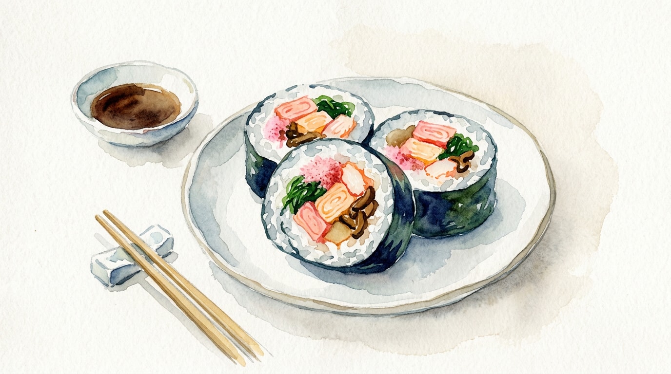 Classic Futomaki (Thick Sushi Roll)