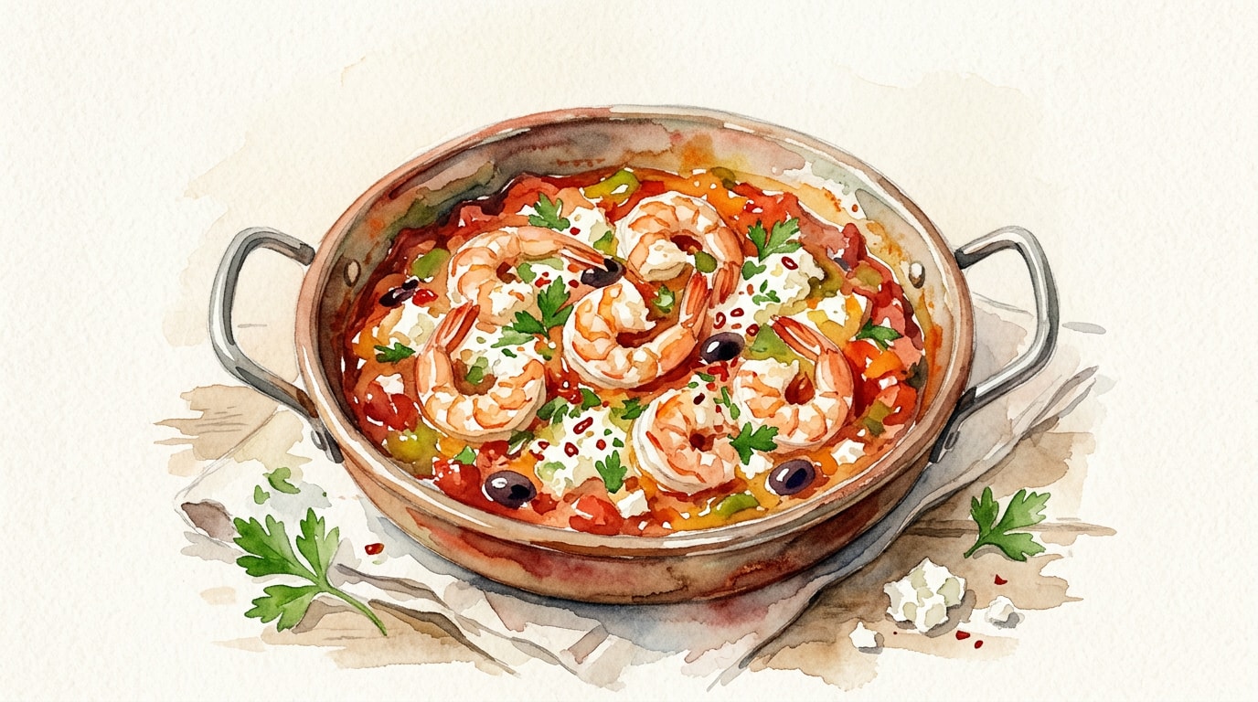 Classic Greek Prawn Saganaki