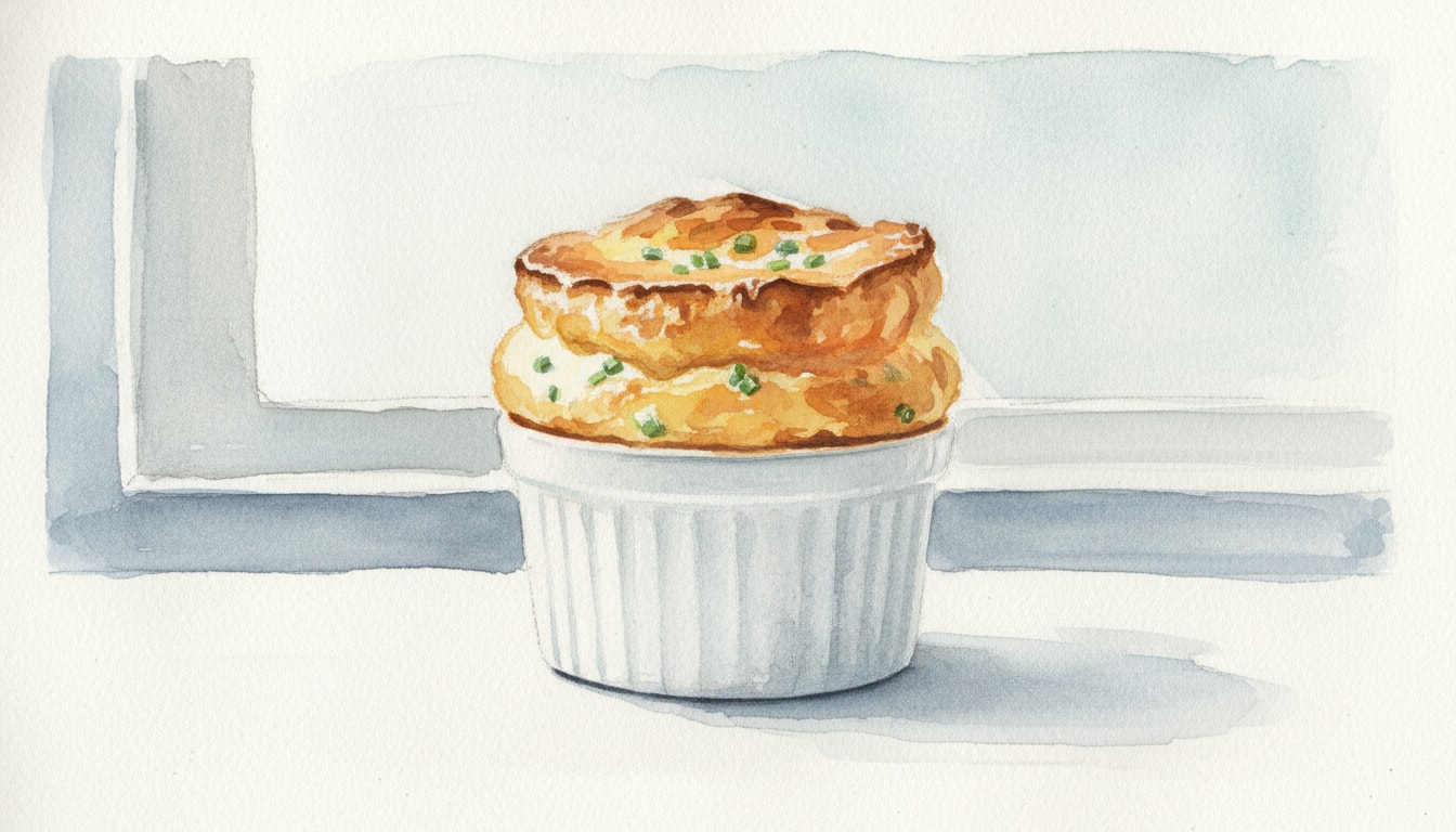 Classic Gruyère and Chive Soufflé