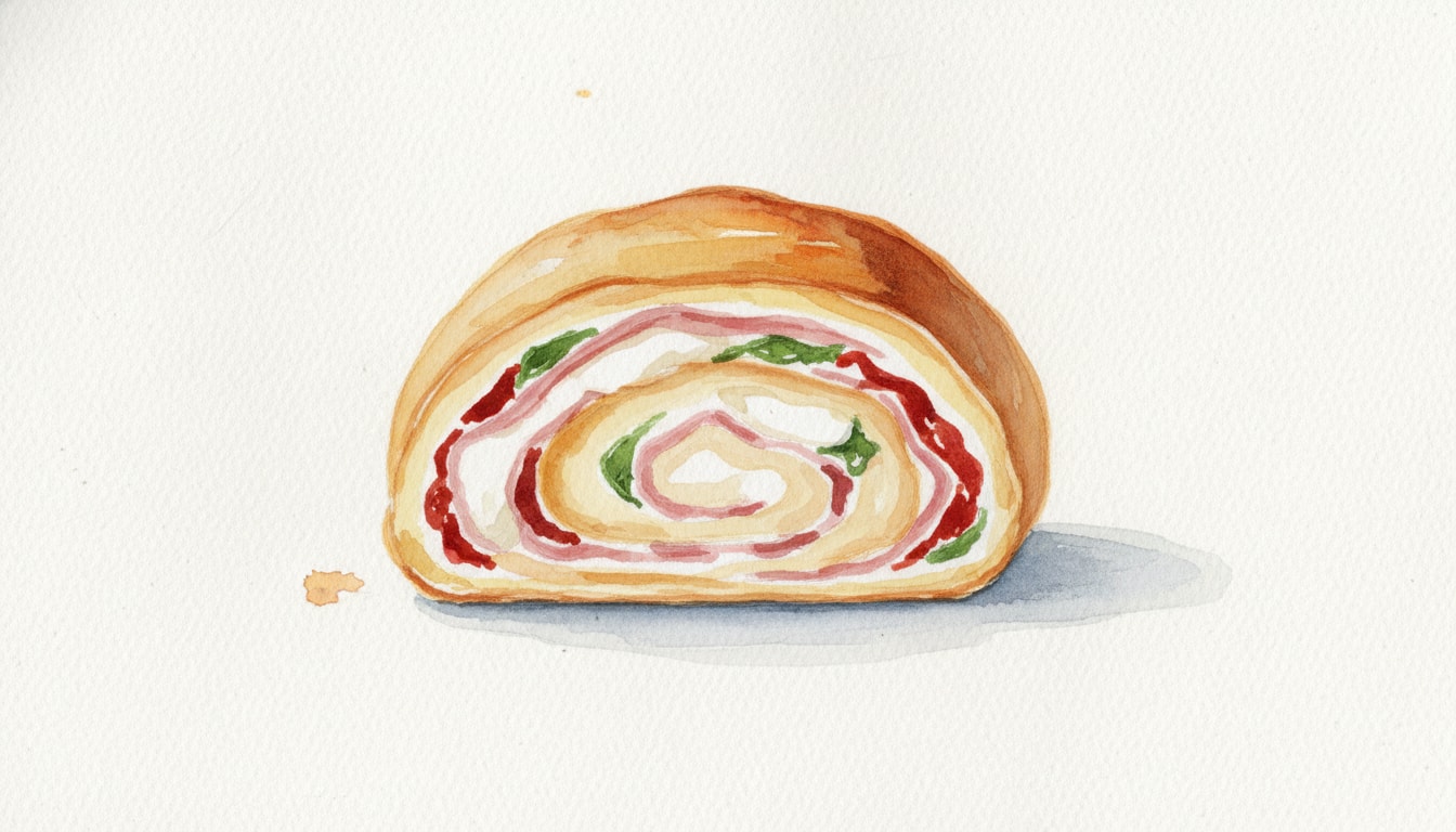 Classic Prosciutto and Mozzarella Stromboli