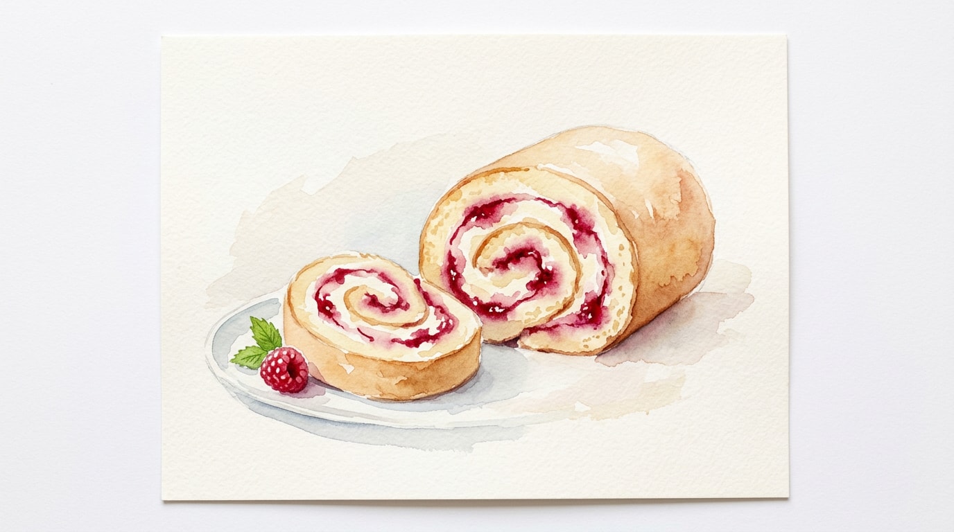 Classic Raspberry Ripple Swiss Roll