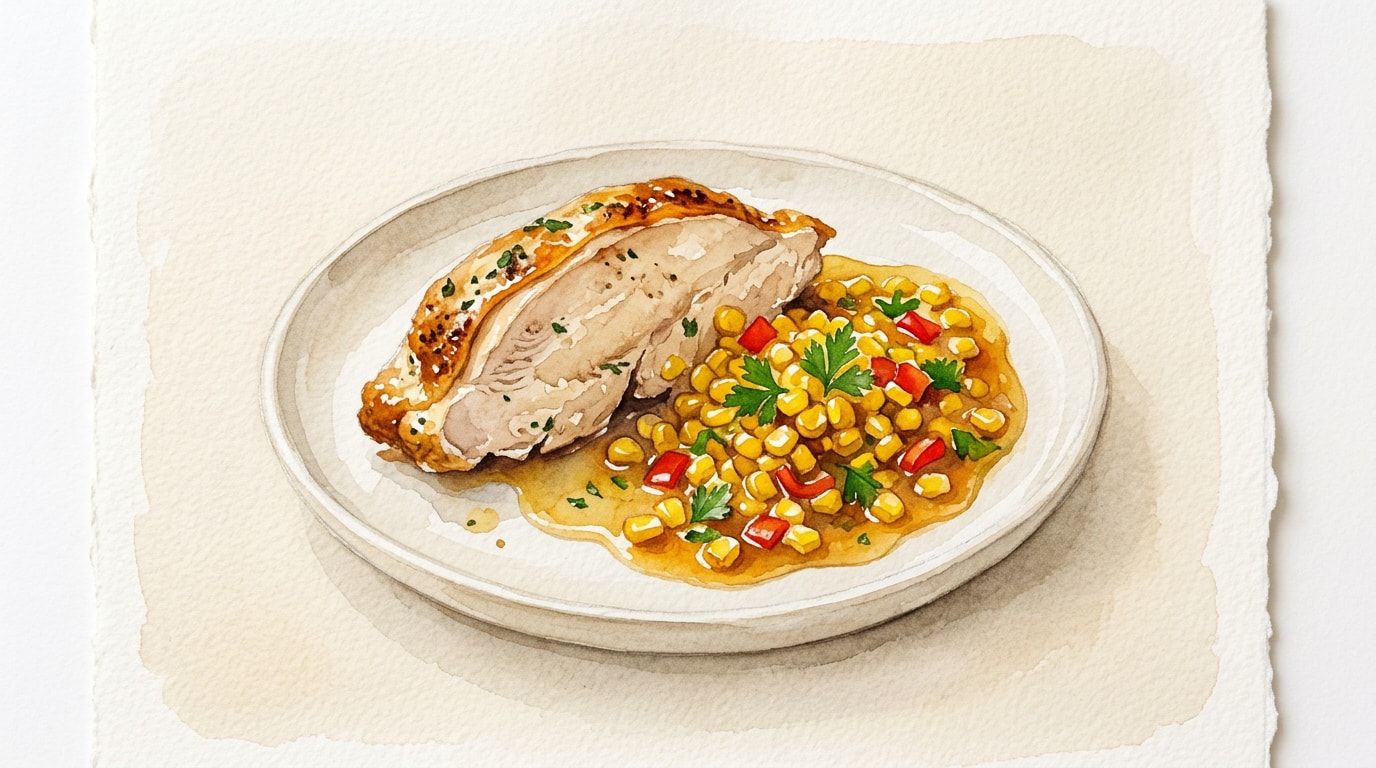 Classic Roast Turkey with Maple Corn Sauce
