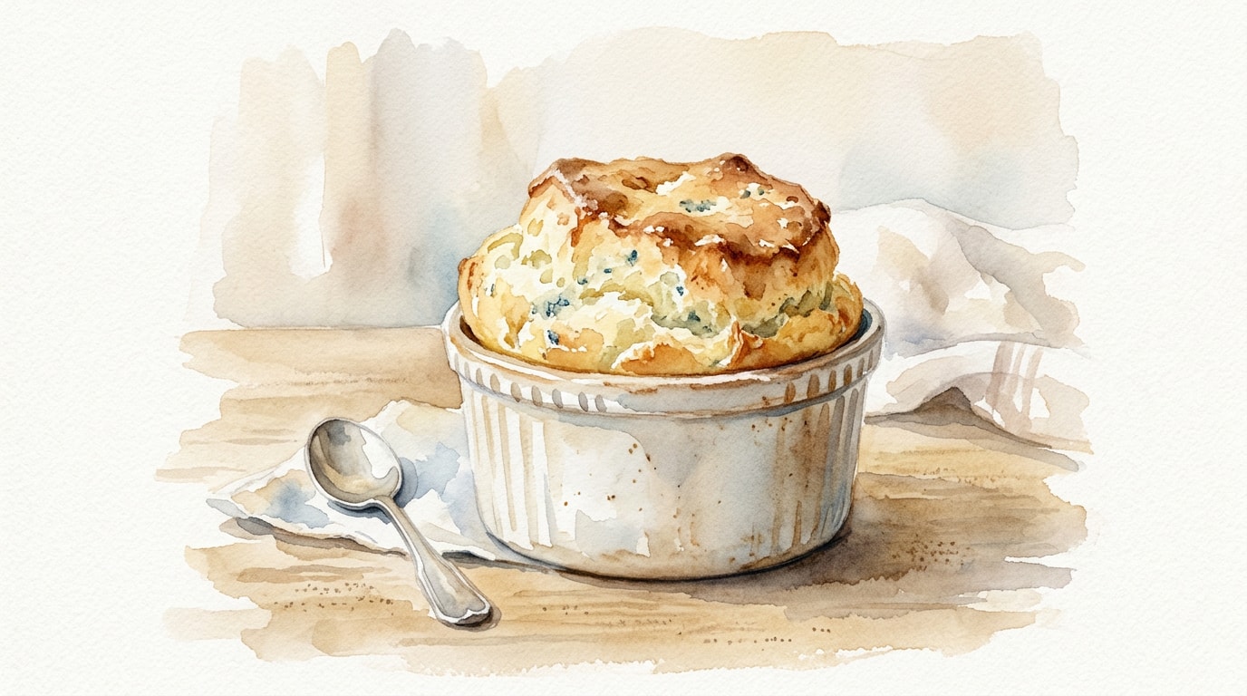 Classic Roquefort Cheese Souffle