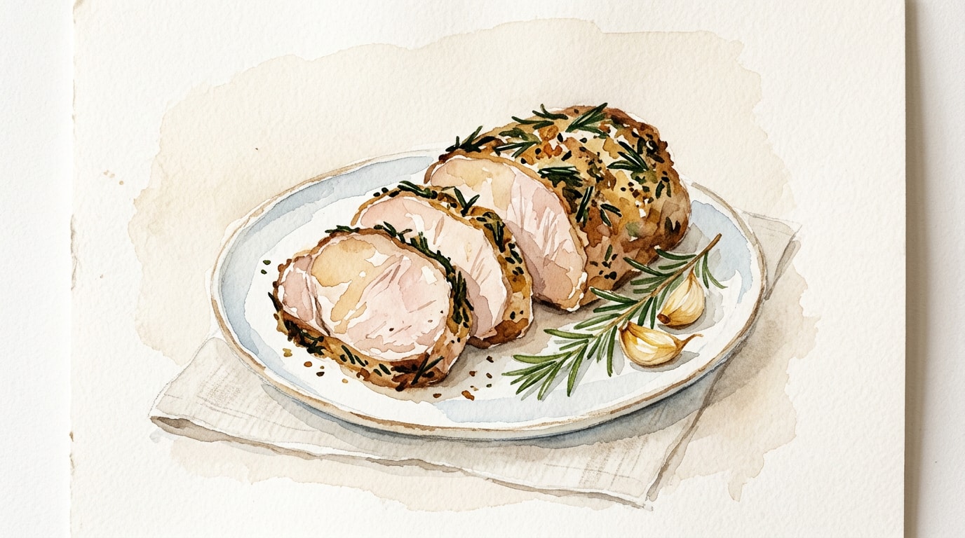 Classic Rosemary and Garlic Roast Pork Loin
