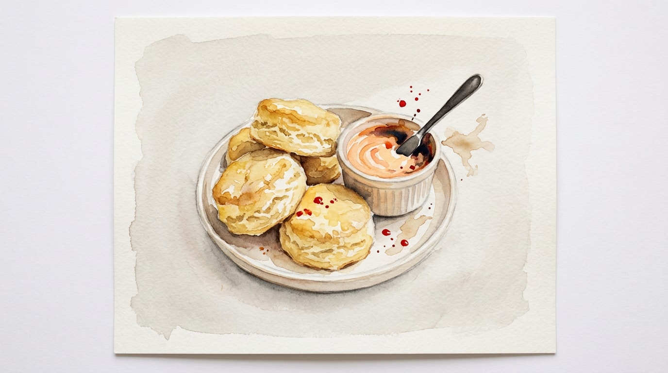 Classic Southern Biscuits with Coffee-Sriracha Mayo