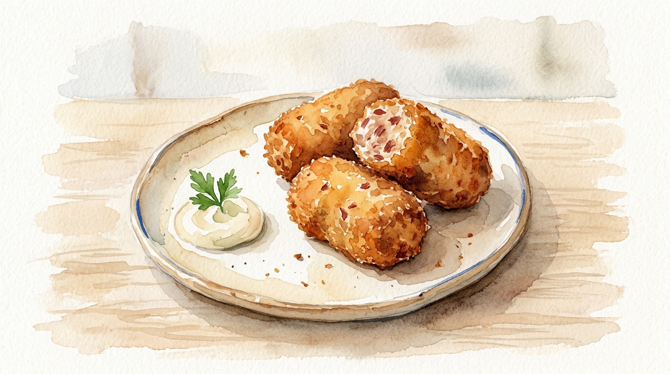 Classic Spanish Croquetas de Jamón