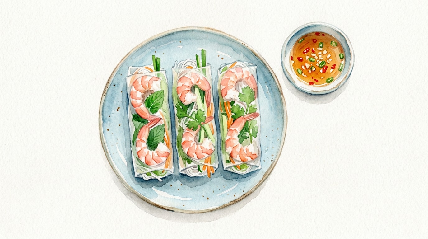 Classic Vietnamese Shrimp Spring Rolls