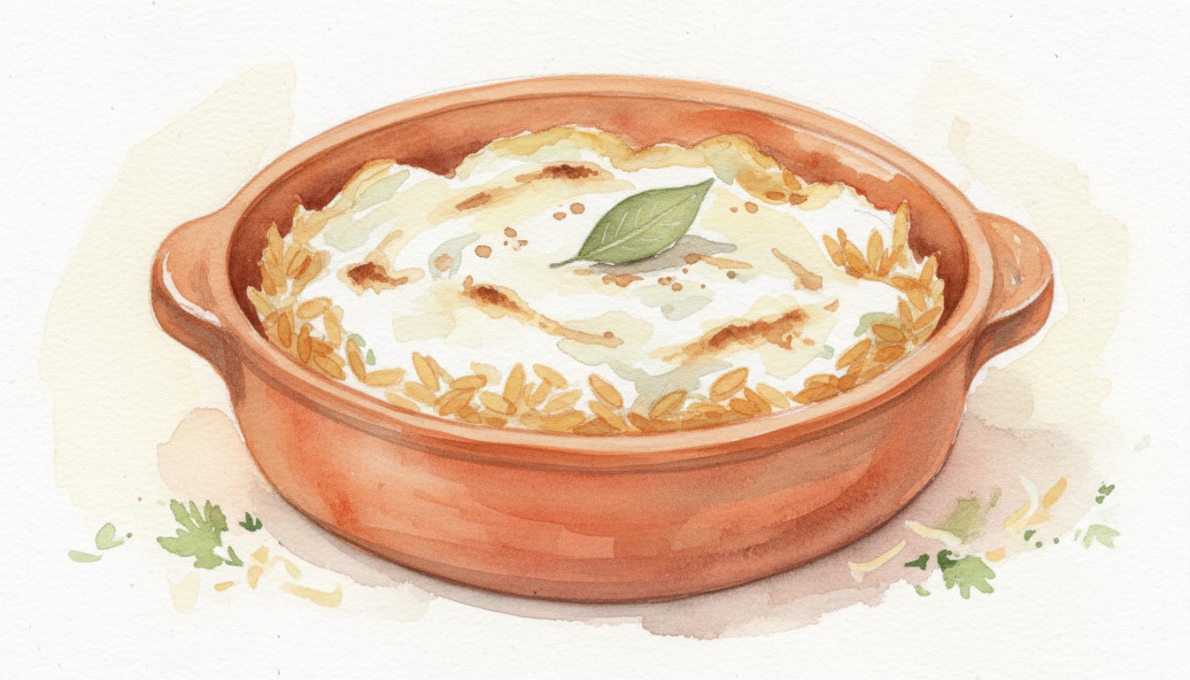 Youvetsi with Béchamel Gratin