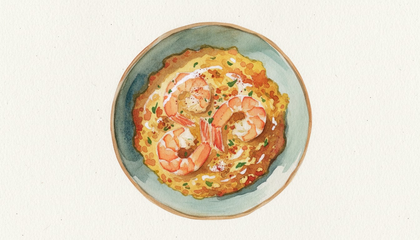 Coastal Shrimp and Red Lentil Khichdi