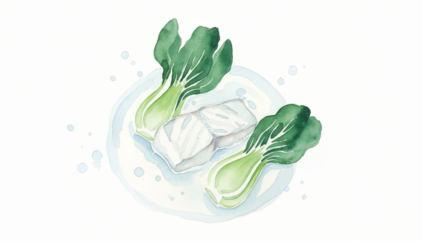 Coconut-Poached Fish With Bok Choy
