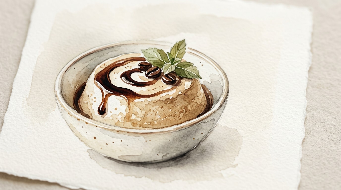 Coffee Liqueur Ricotta Pudding