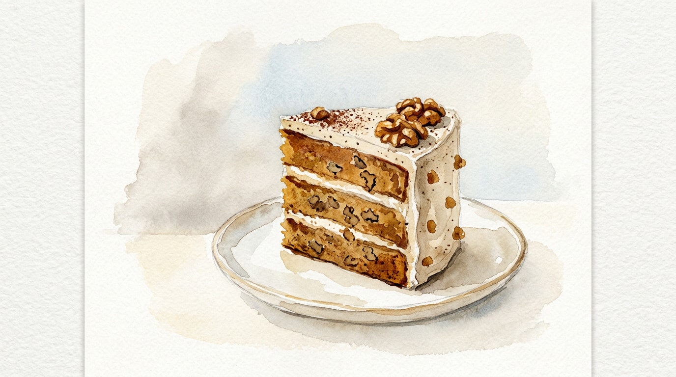 Coffee Walnut Layer Cake with Espresso Buttercream