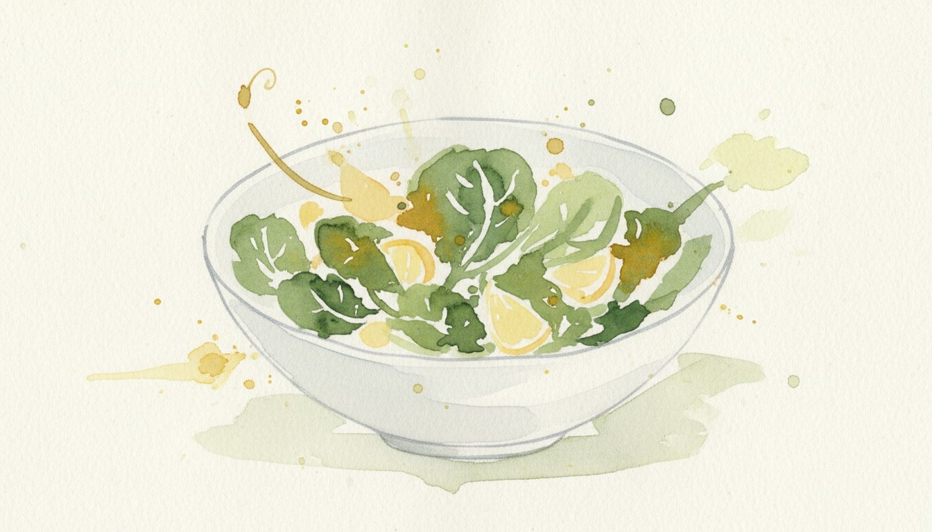 Cold Mustard Greens With Olive Oil and Lemon