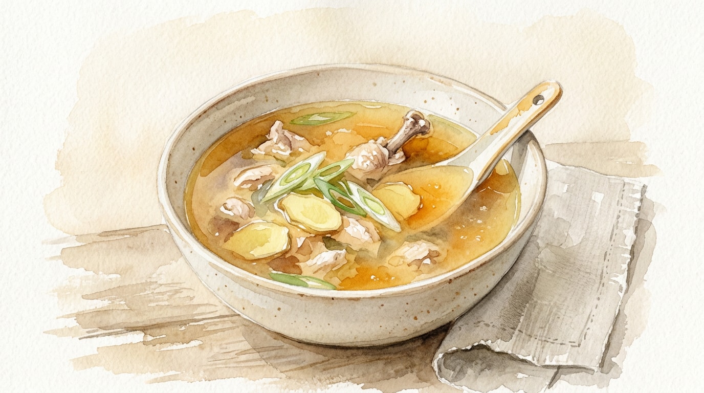 Collagen-Rich Ginger Chicken Bone Broth