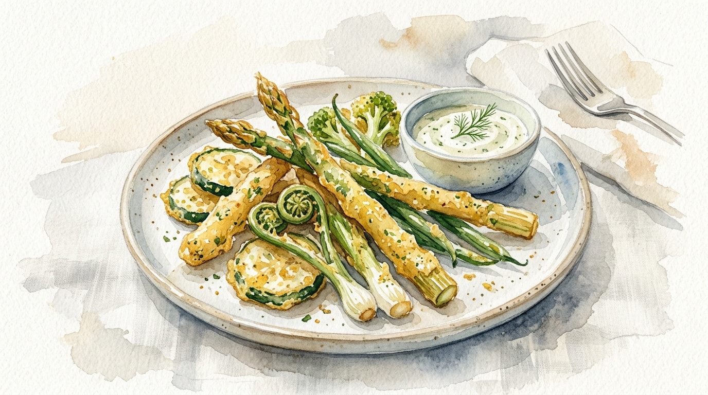 Cornmeal-Battered Crispy Spring Vegetables