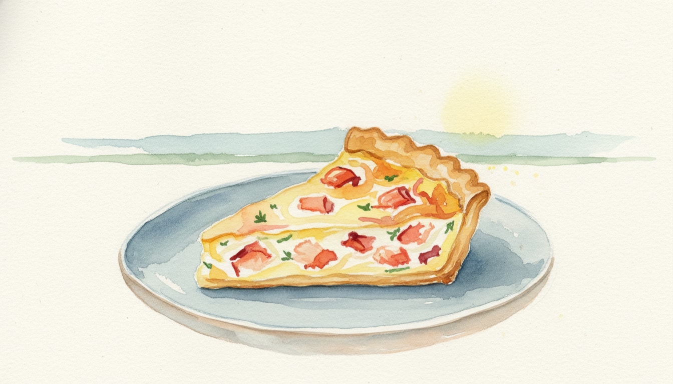 Crab and Roasted Red Pepper Quiche