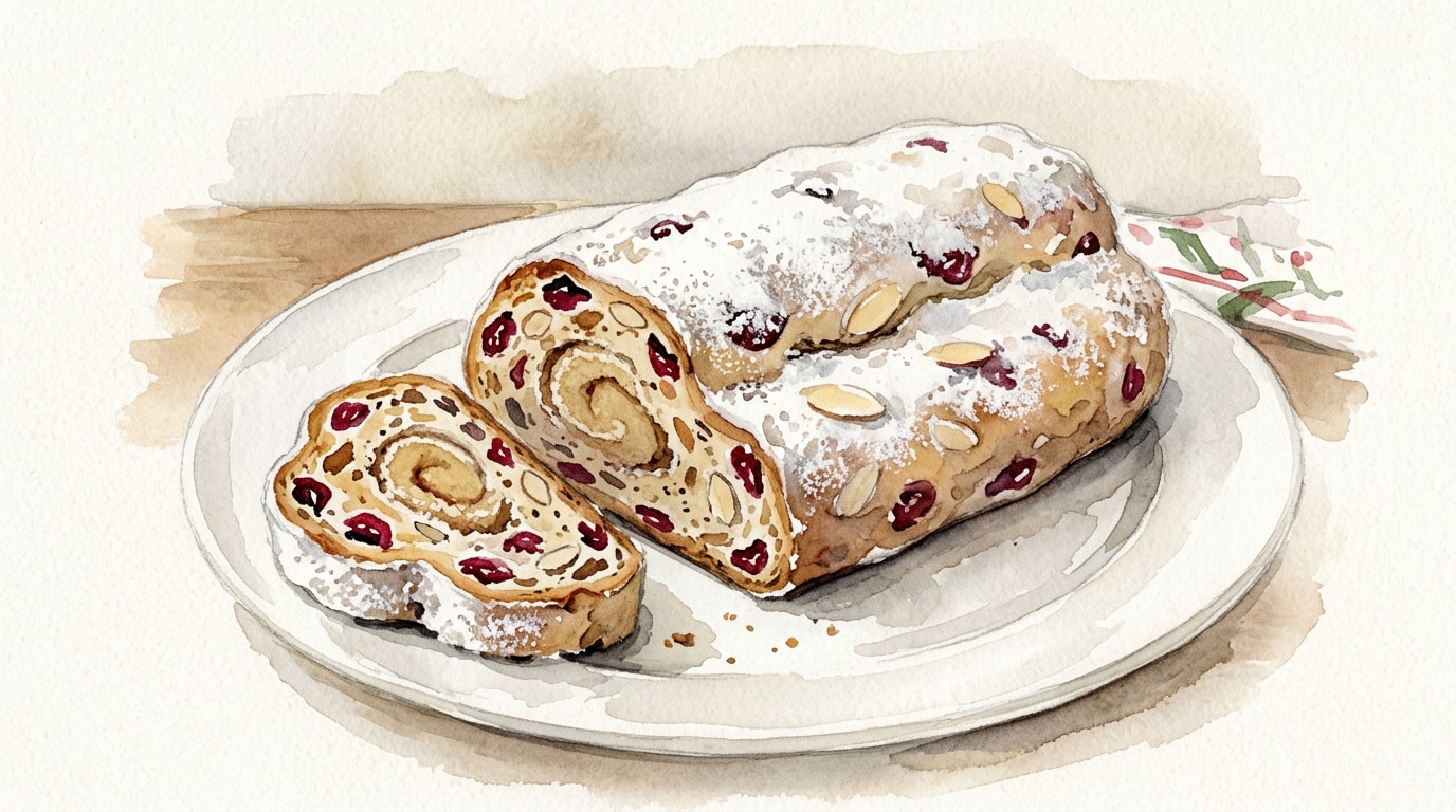 Cranberry Almond Christmas Stollen