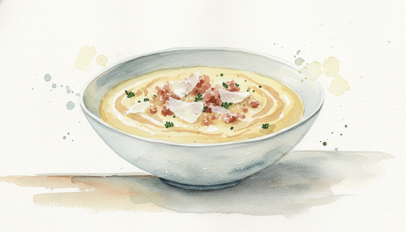 Creamy Polenta with Parmesan and Sausage