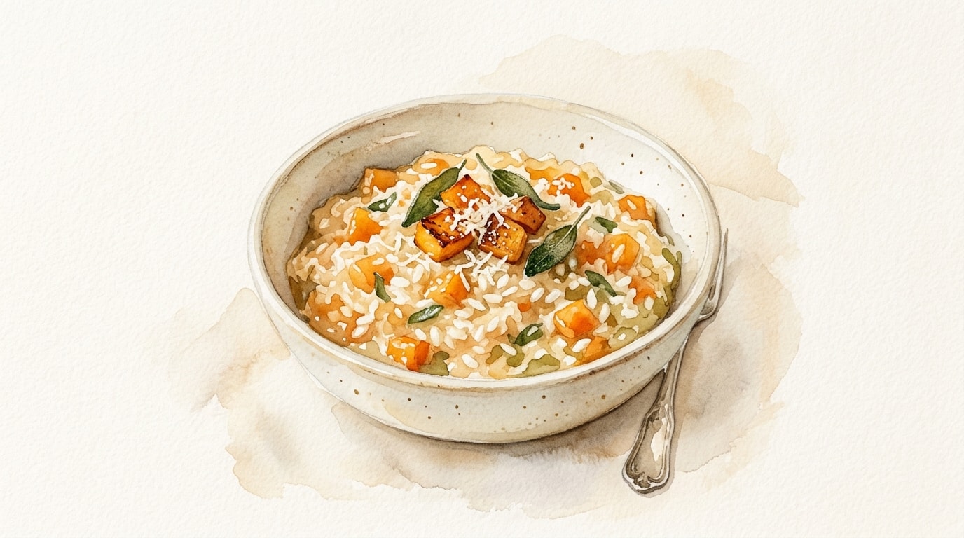 Creamy Roasted Butternut Squash And Sage Risotto