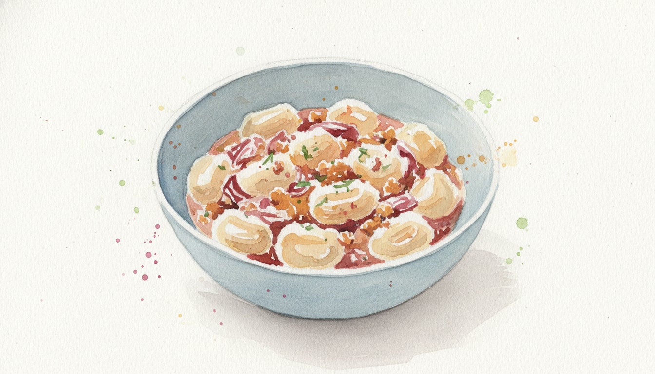 Creamy Sausage and Radicchio Gnocchi