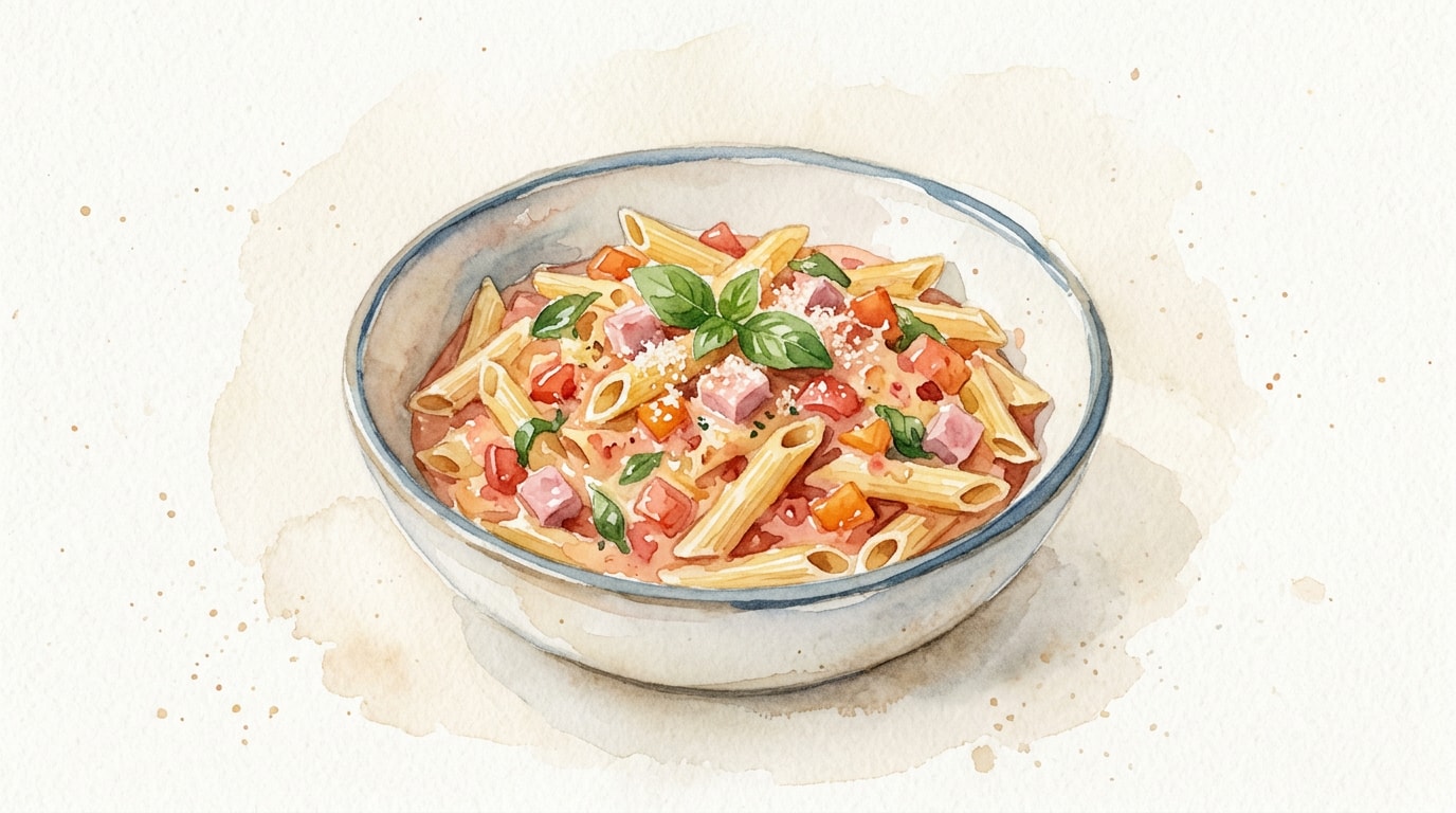 Creamy Tomato and Ham Pasta