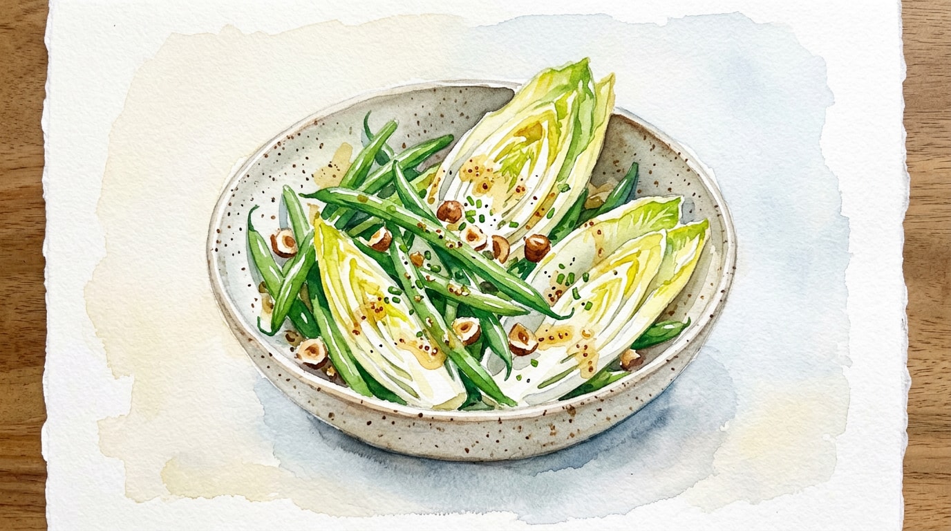 Crisp Green Bean and Belgian Endive Salad with Dijon Vinaigrette