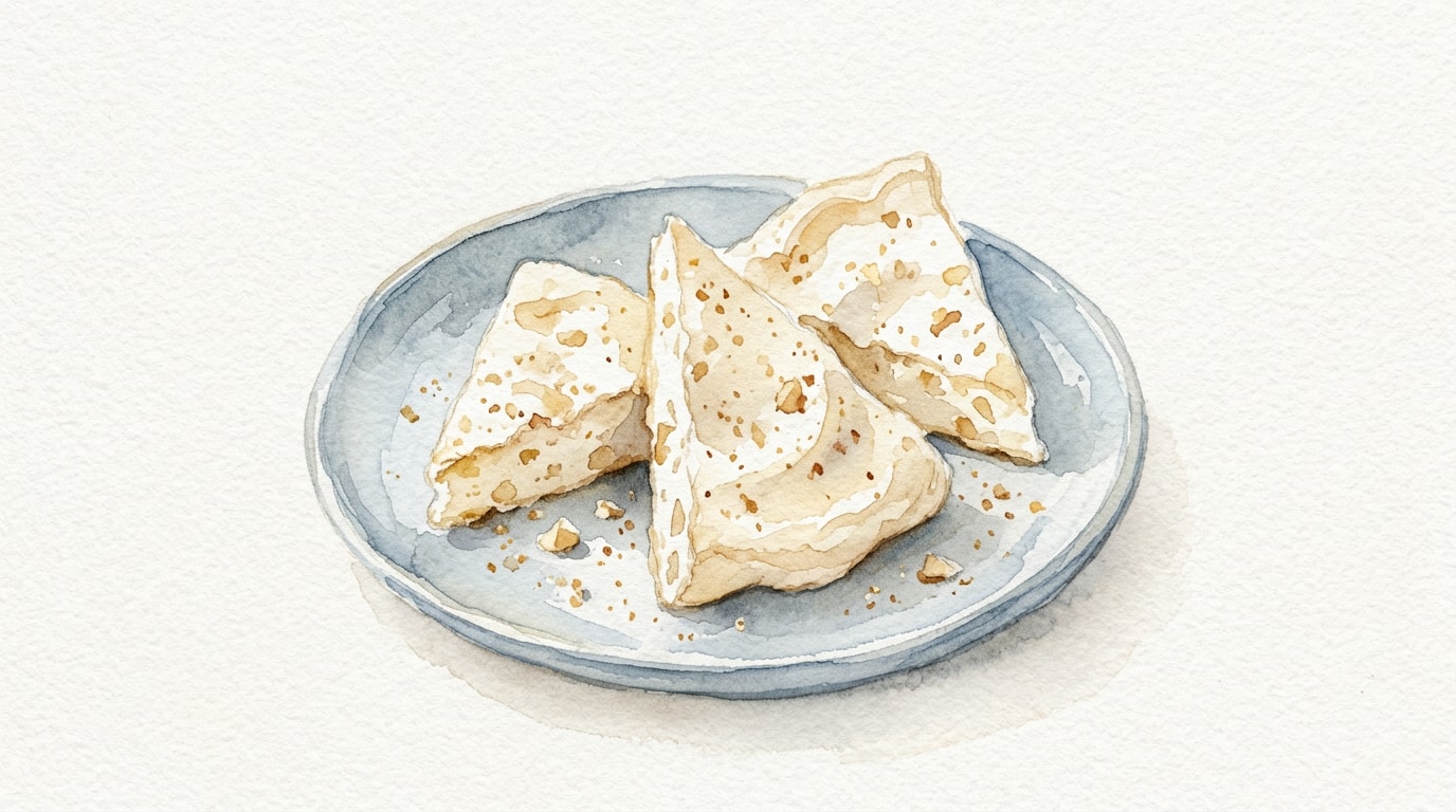 Crisp Macadamia Meringue Triangles
