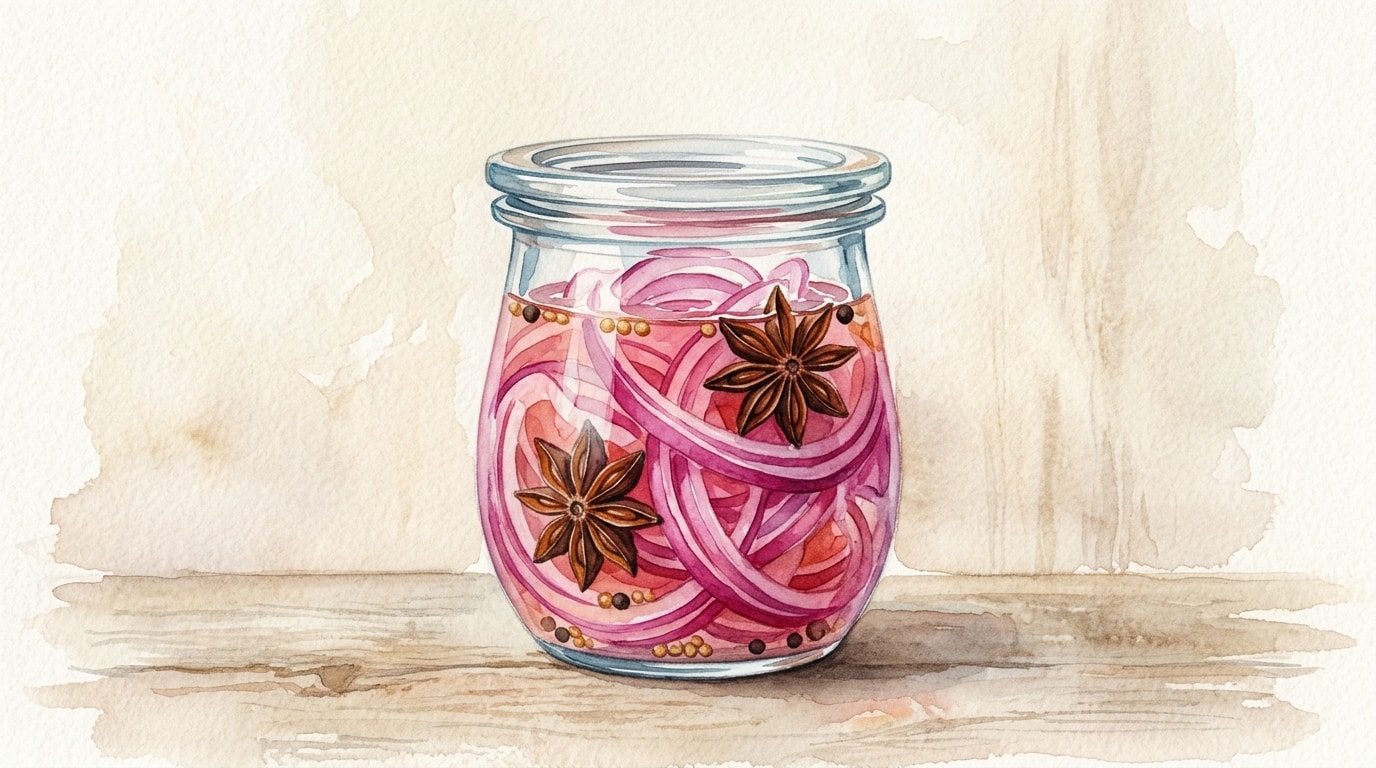 Crisp Pickled Red Onions With Star Anise