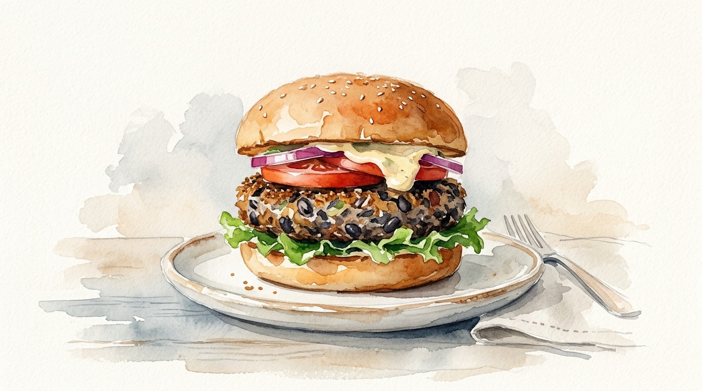 Crispy Black Bean and Rice Burger