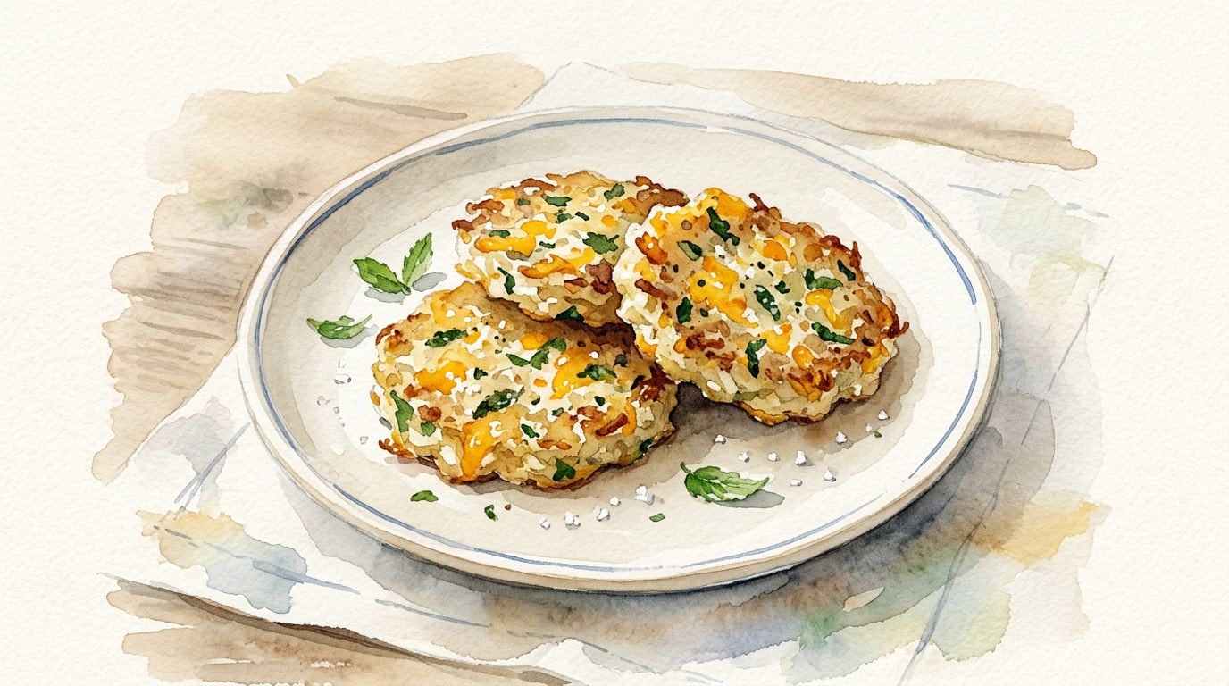 Crispy Cheddar & Mint Rice Cakes