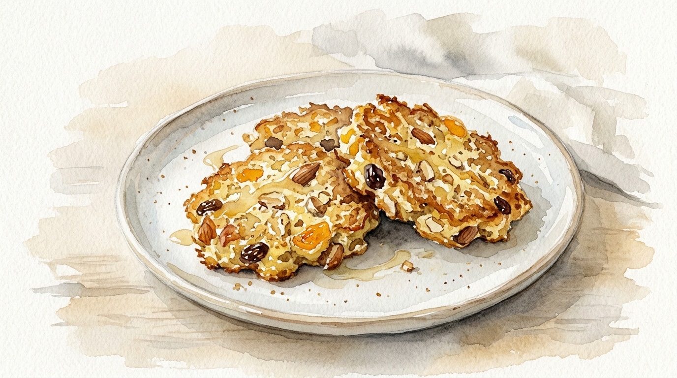Crispy Fruit and Nut Matzo Fritters