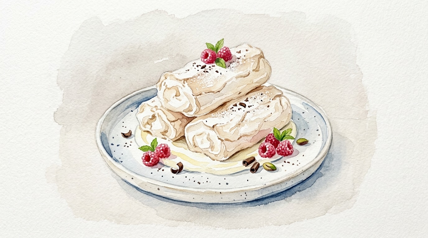 Crispy Meringue Logs