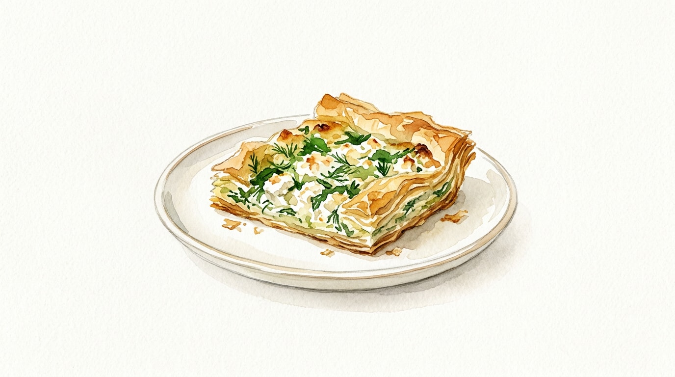 Crispy Phyllo Feta And Herb Tart