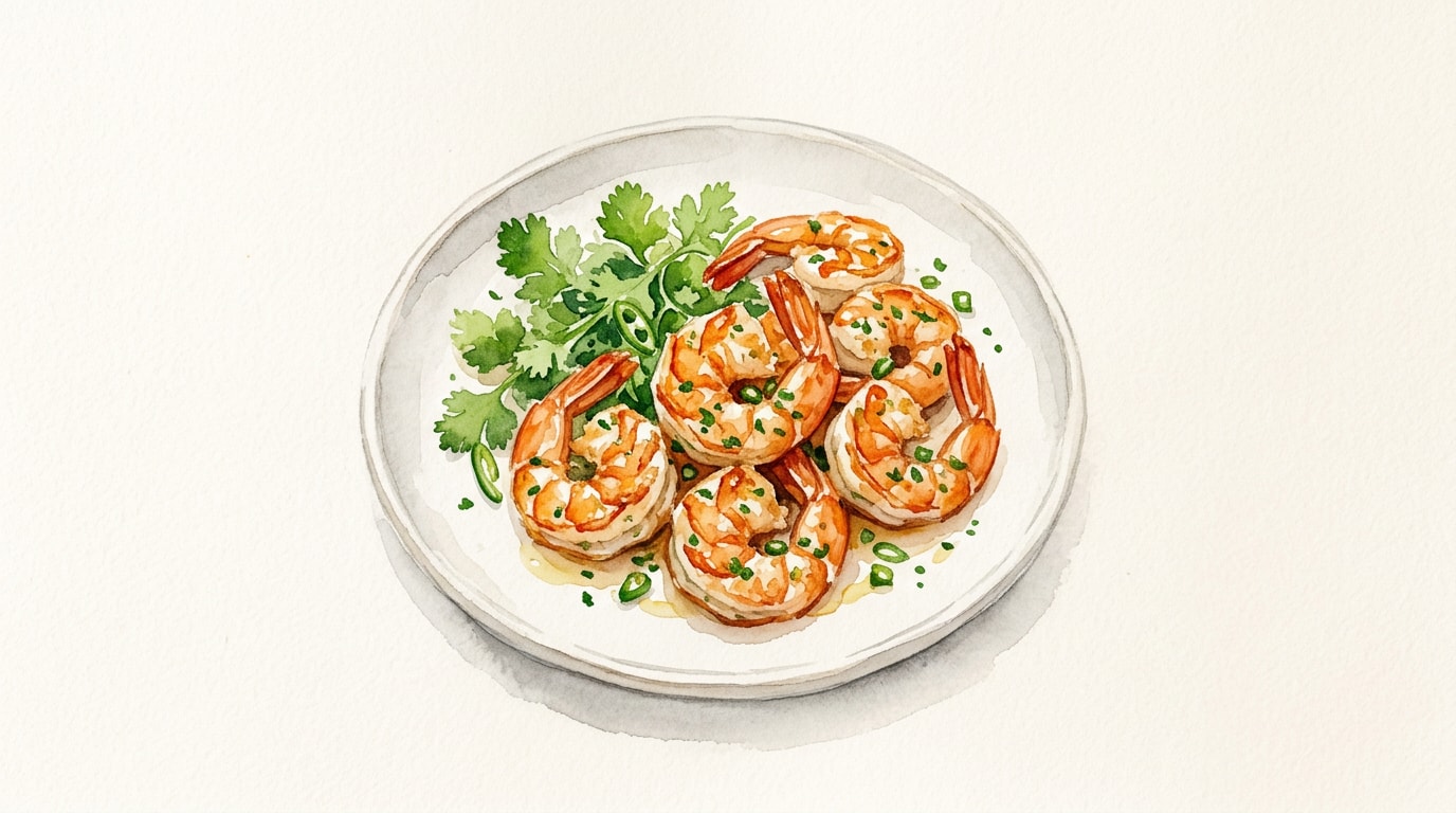 Crispy Serrano And Cilantro Pan-Fried Shrimp