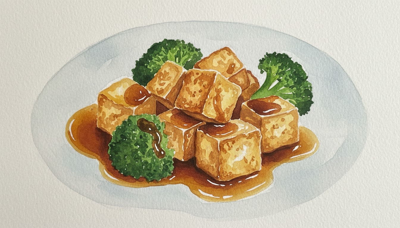 Crispy Tofu and Broccoli with Ginger-Garlic Teriyaki Sauce