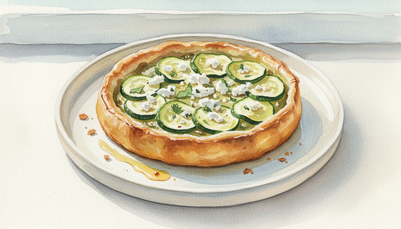 Crispy Zucchini and Feta Phyllo Tart