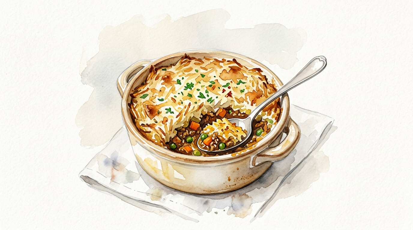 Curried Lamb Hash Brown Shepherd's Pie