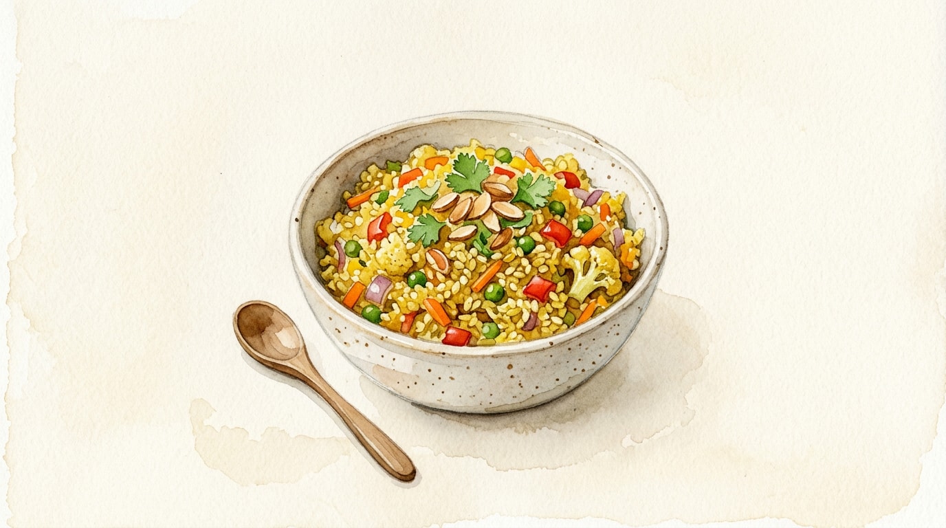 Curried Vegetable Bulgur Pilaf