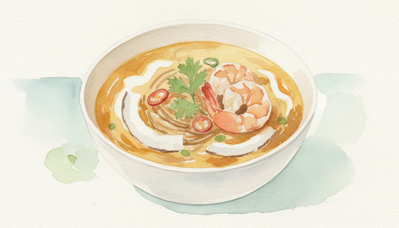 Curry Noodles With Shrimp and Coconut