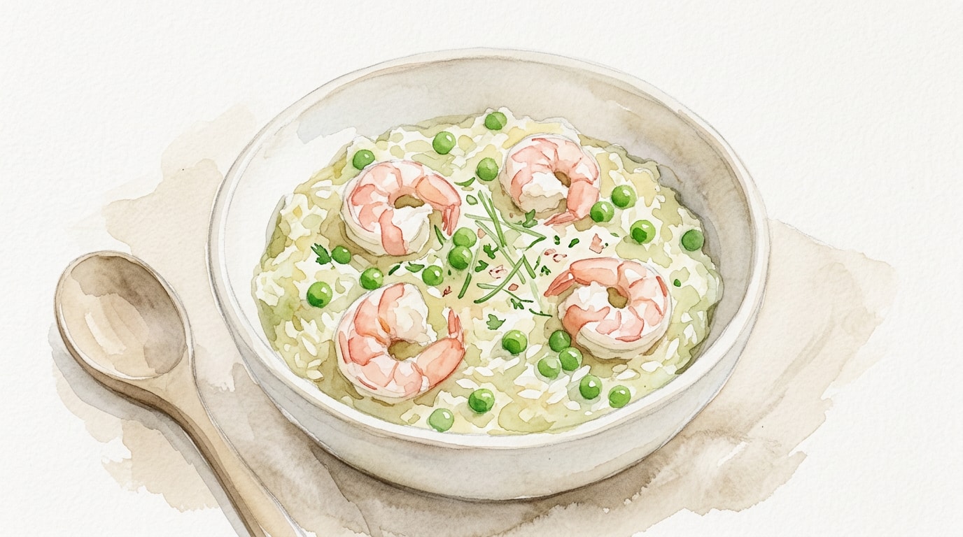 Dairy-Free Shrimp And Sweet Pea Risotto