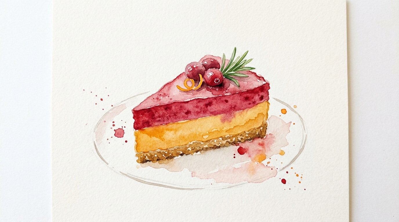Dual-Toned Cranberry Orange No-Bake Cheesecake