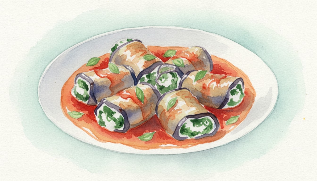Eggplant Parmigiana Involtini