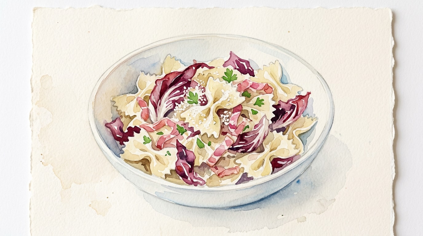 Farfalle With Prosciutto And Radicchio
