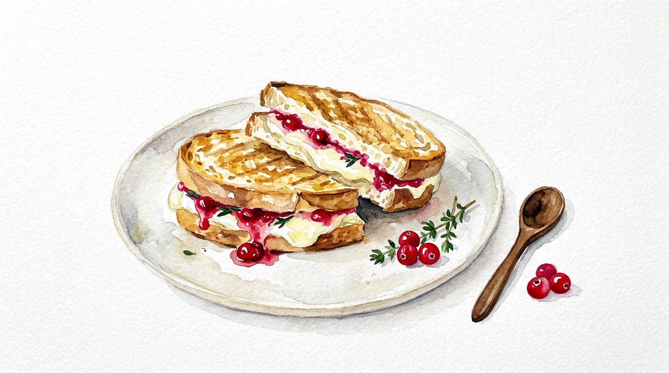 Festive Brie and Cranberry Grilled Cheese
