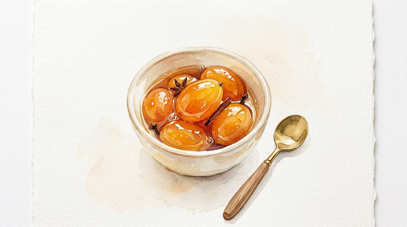 Festive Candied Preserved Kumquats