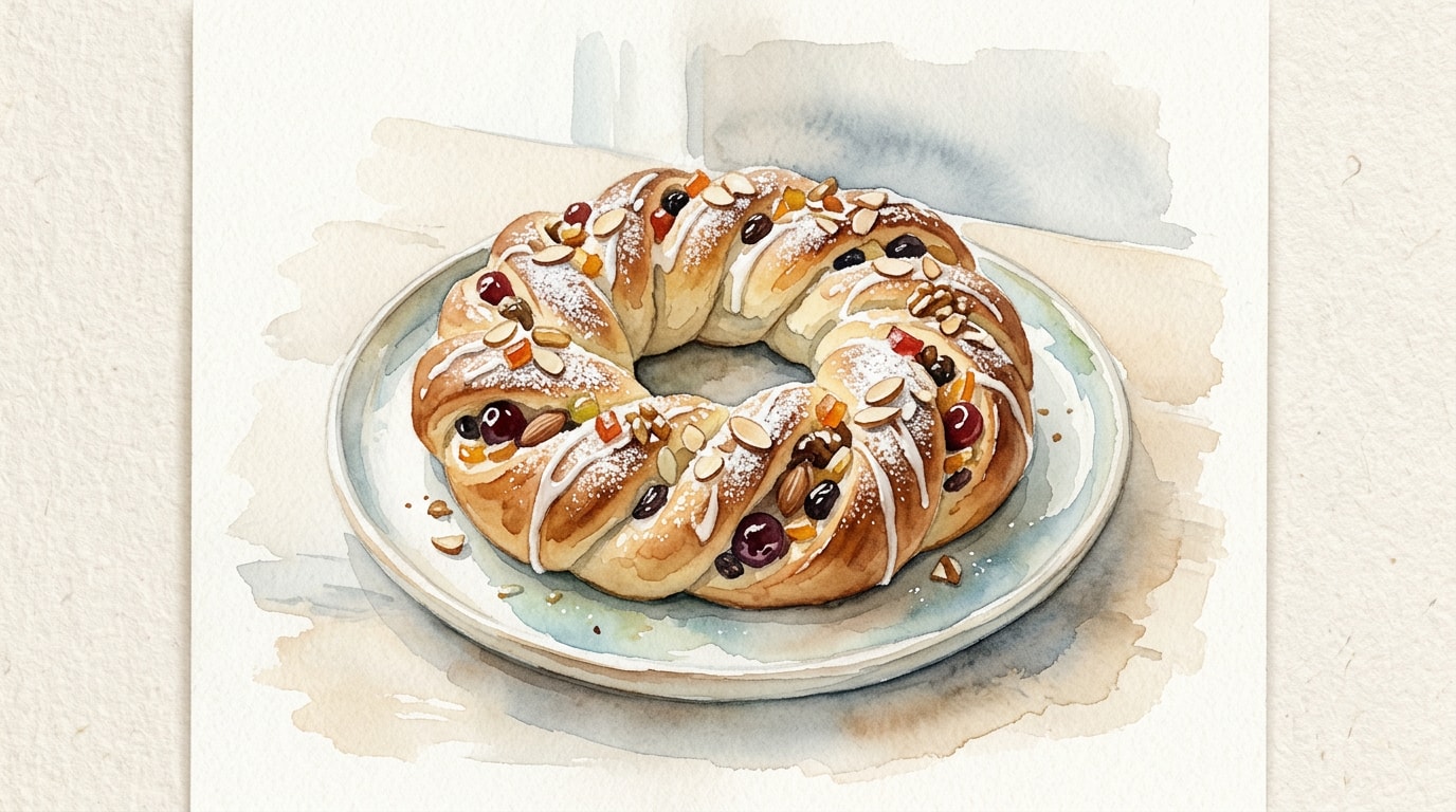 Festive Swedish Fruit and Nut Tea Ring