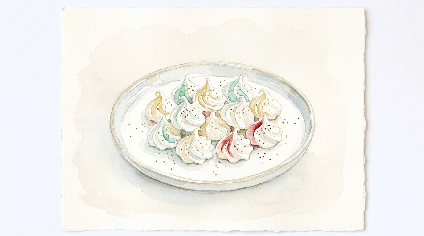 Festive Swiss Meringue Kisses