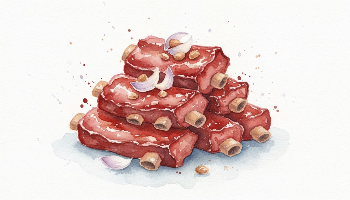 Flavorful Red-Braised Pork Ribs with Sweet Shallot & Peanut Topping