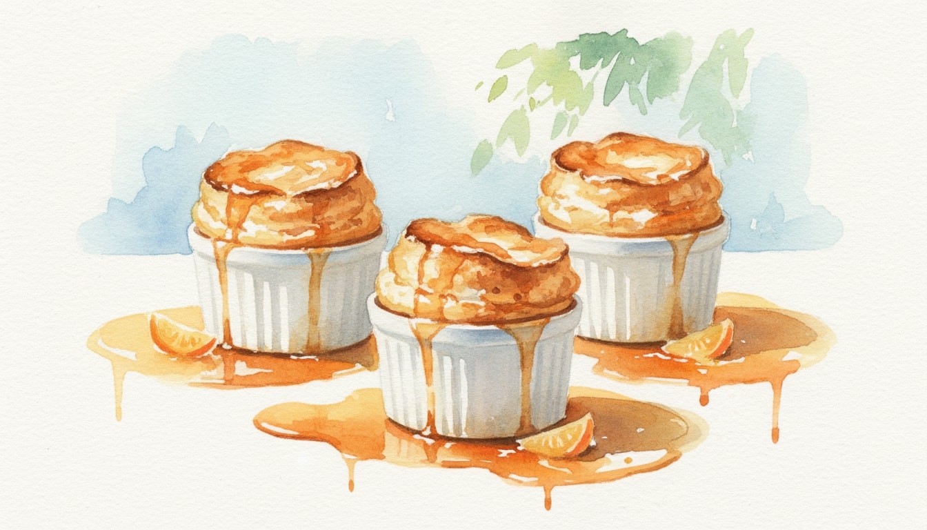 Flourless Orange Souffles With Grand Marnier Sauce
